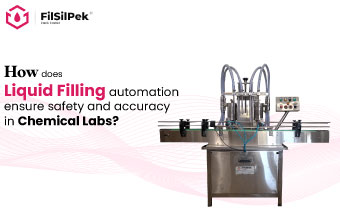 How does liquid filling automation ensure safety and accuracy in chemical labs?