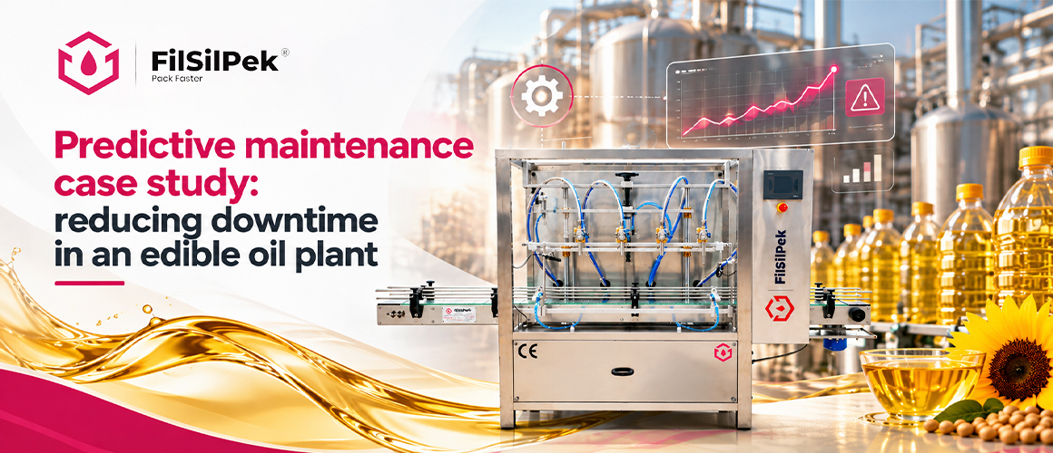 Predictive maintenance monitoring of processing equipment in an edible oil plant